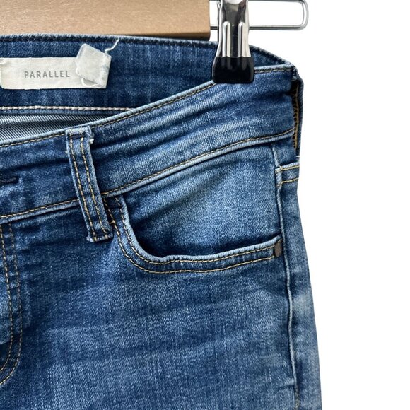 Pilcro & The Letterpress Parallel Cuffed Hem Slim Straight Denim Jeans Women 27 - Picture 14 of 14